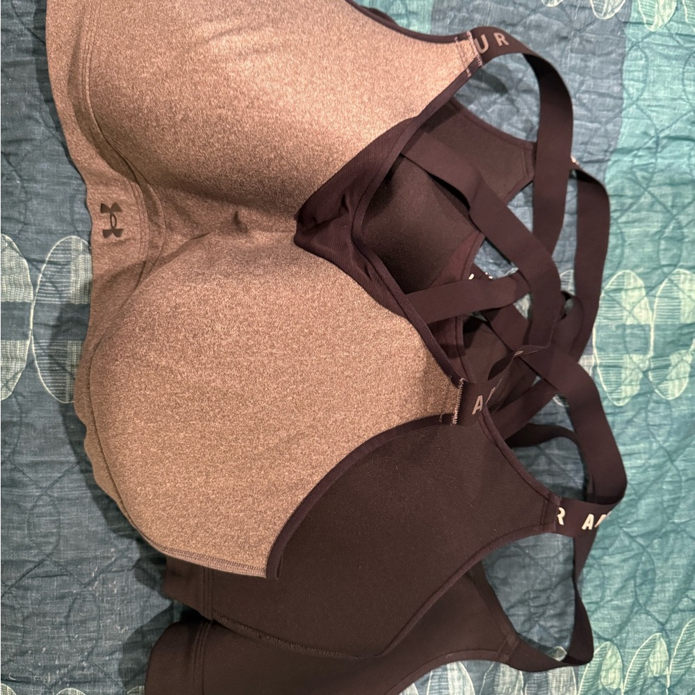 Under Armour Gray and Black Sports Bra